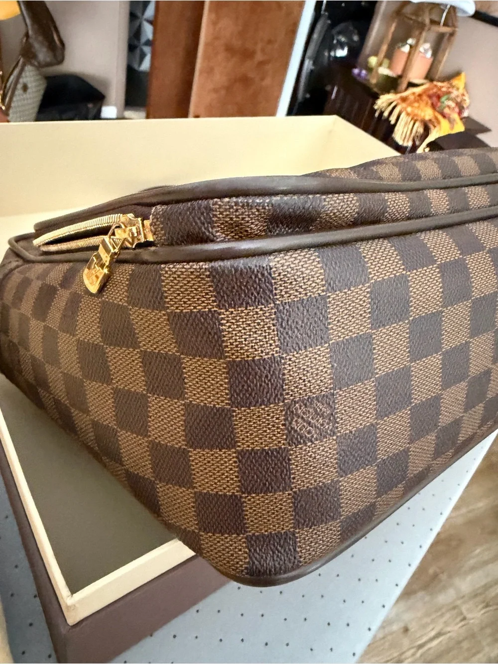 Louis Vuitton Brown Damier Canvas Laptop Bag